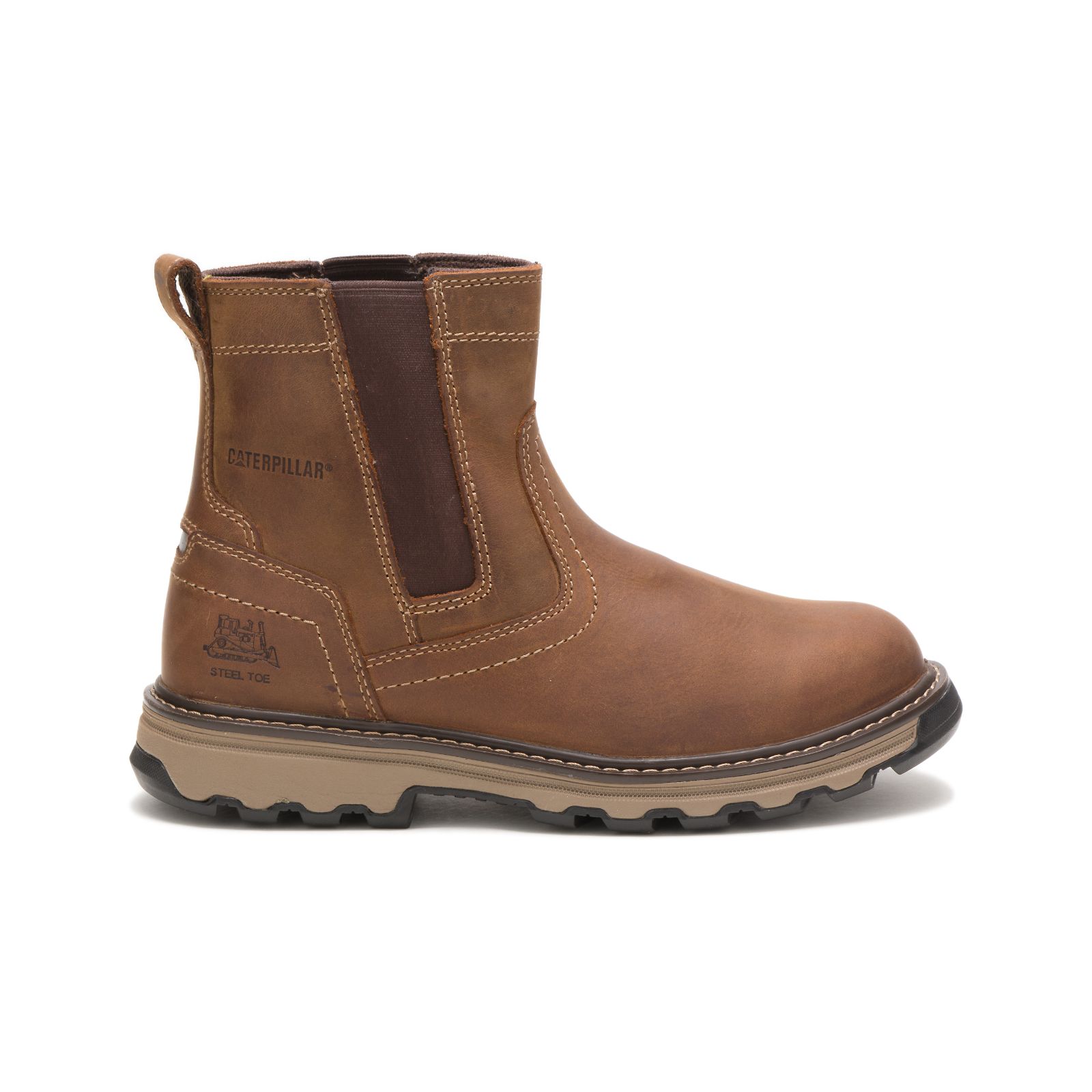 Caterpillar Pelton Steel Toe - Mens Steel Toe Boots - Brown - NZ (094FEDKQA)